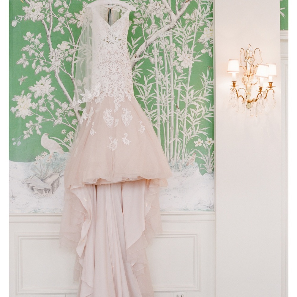 Blush wedding dress altered for size 0